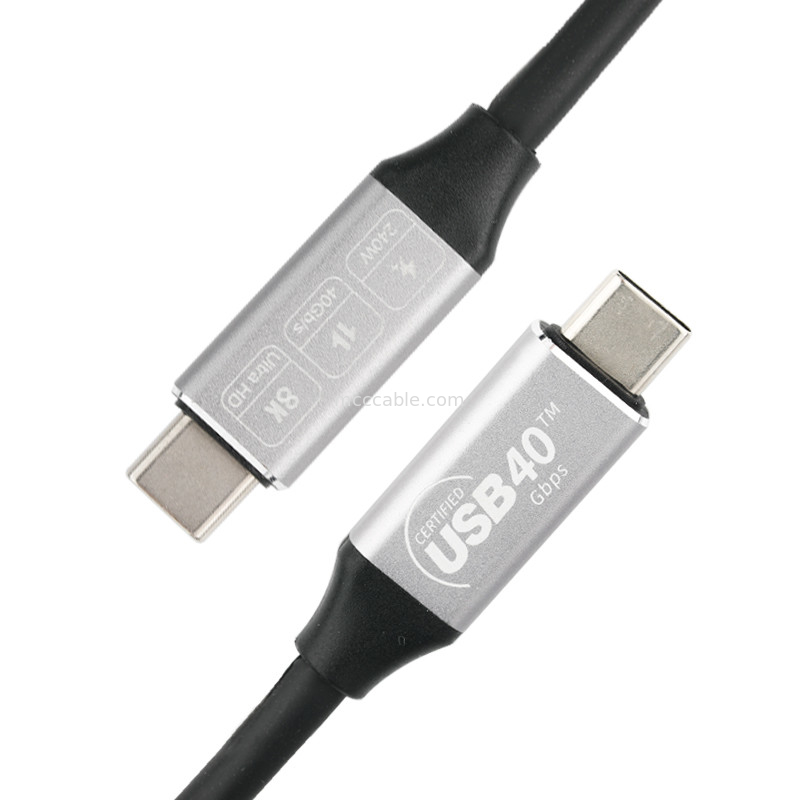สายต่อ USB ความเร็วสูง USB Type-C เป็น USB Type-C 4.0, 40Gbps