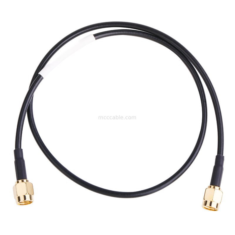 เครื่องเชื่อม RF 50ohm อัมพาต Lmr100 RF สายเคเบิลโคเอชเชียล สีดํา