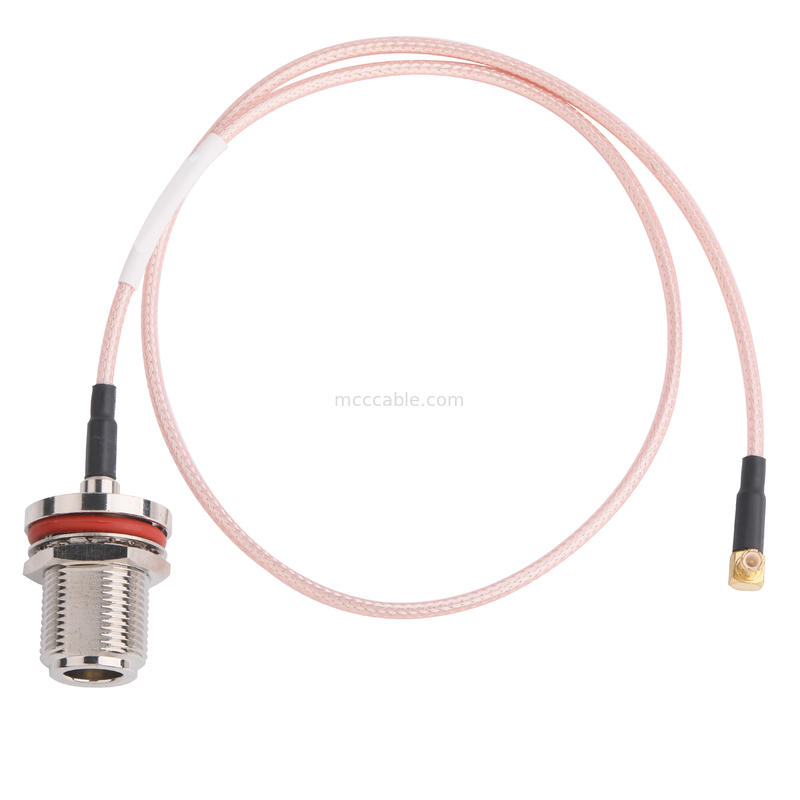 ขั้วต่อโคแอกเซียล Rf ตัวเมียชนิด N มินิตรง สายเคเบิลความเร็วสูงของ samtec