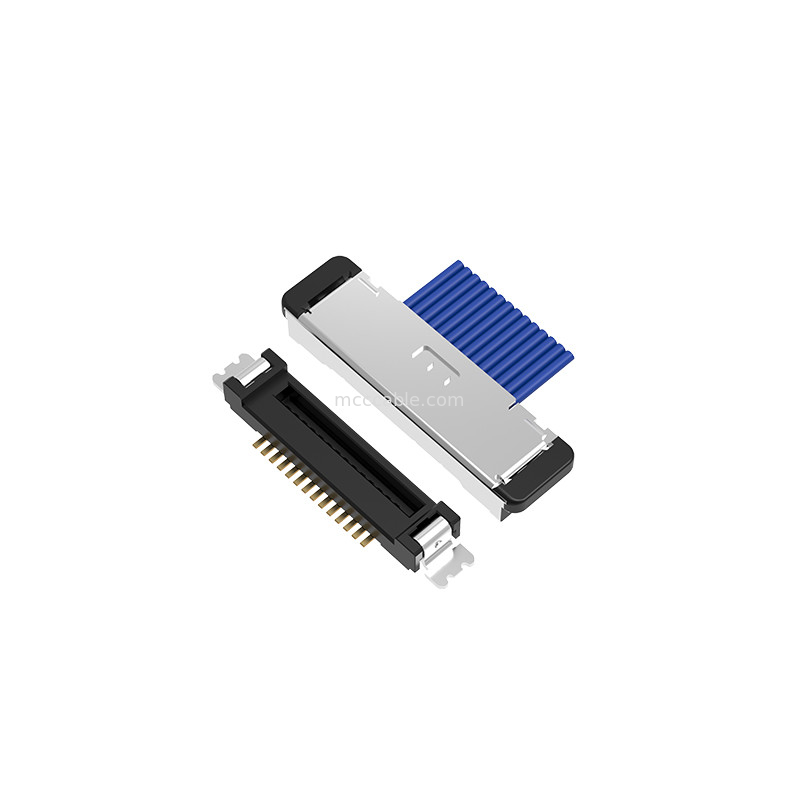 สายเคเบิลไมโครโคเอชเชียล 20380 50P Connector 20380-050T-06 Lvds 0.4mm Pitch
