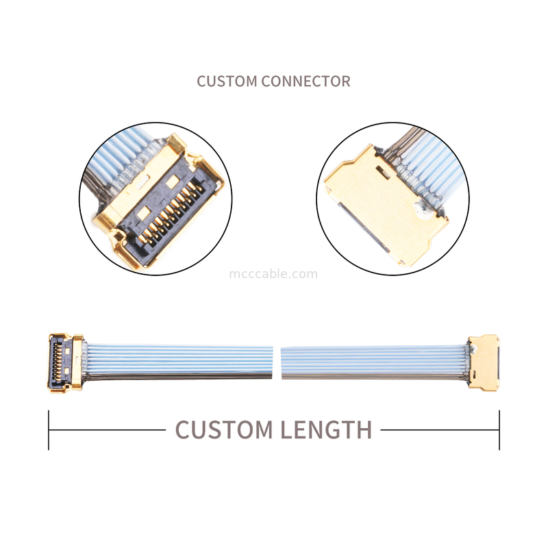 CABLE LVDS 10P 0.35mm Pitch 20857-010T-01 CABLE ASSEMBLY FOR WIRE PLUG สายเคเบิลไมโครโคเอ็กซ์