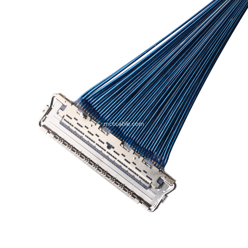 IDC CABLE 20679 20729 ซีรีส์ 20679-050T-01 50P 0.4 มิลลิเมตร Pitch Horizontal Mating มินิเอชชั่นเคเบิลโคเอชเชียล