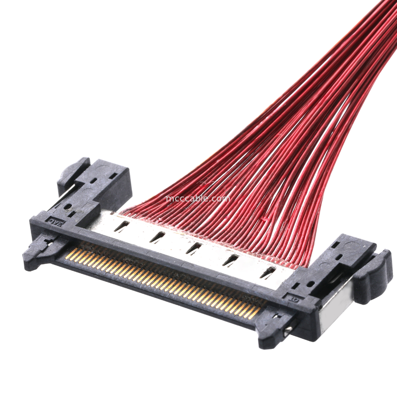 ชุดประกอบสายเคเบิล LCD Lvds JAE FI-RE41CL ถึง FI RE41CL 0.3 มม. Pitch Molex สายรัด