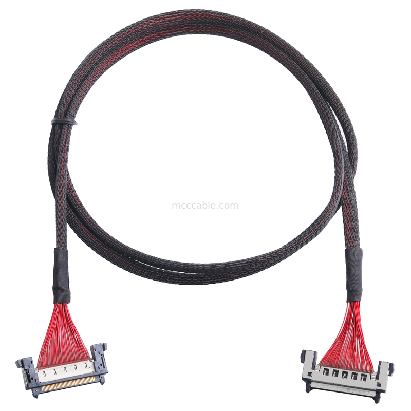 ชุดประกอบสายเคเบิล LCD Lvds JAE FI-RE41CL ถึง FI RE41CL 0.3 มม. Pitch Molex สายรัด