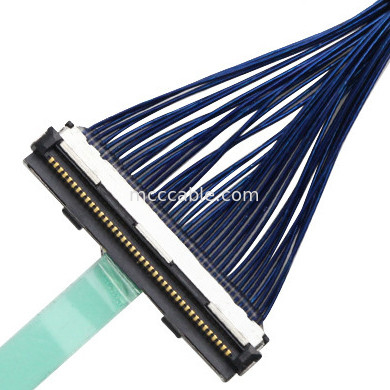 LVDS จอแสดงผล LCD Edp ชุดสายเคเบิล  DF80-40P-0.5SD ขั้วต่อจอแสดงผล lvds