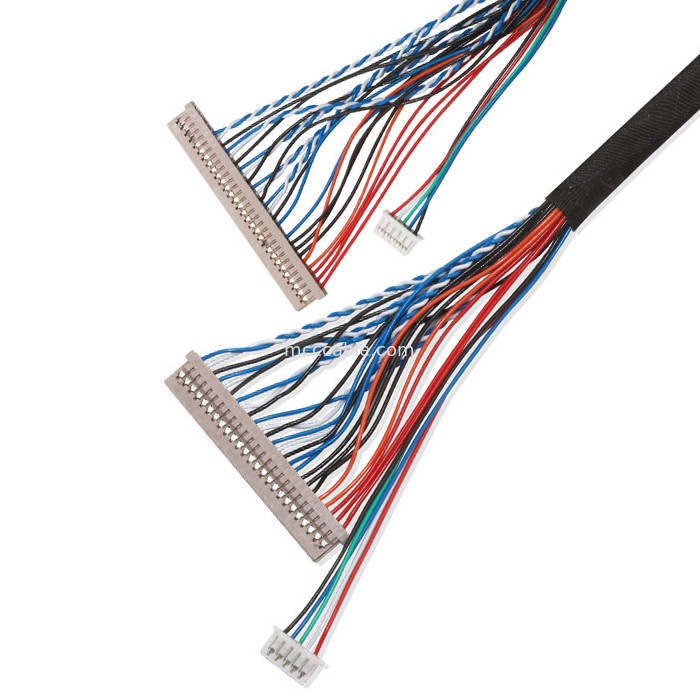 สายเคเบิล Lvds 250V 20 พิน  Df14 ถึง Df14 สำหรับตัวเชื่อมต่อจอแสดงผลแล็ปท็อป lvds