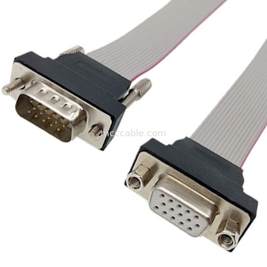 สายริบบิ้น VGA HDB15 ชายกับหญิงตัวเชื่อมต่อ 15 พินตัวเชื่อมต่อจอแสดงผล lvds