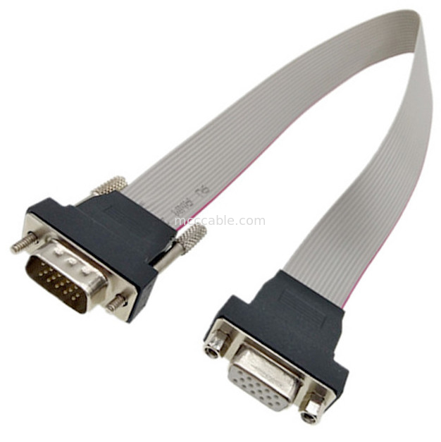 สายริบบิ้น VGA HDB15 ชายกับหญิงตัวเชื่อมต่อ 15 พินตัวเชื่อมต่อจอแสดงผล lvds