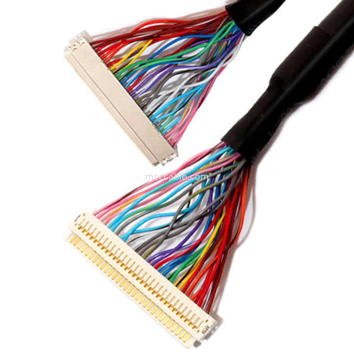 สายต่อเสริม  30PIN LVDS สายเคเบิล Df19-30s ถึง Df19-30s สายเคเบิลแบบแยกสาย Lvds
