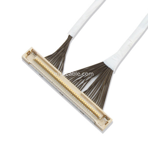 46 AWG 42 AWG Micro Coax Cable DF36 40P 0.4SD 150MM ความยาว ขั้วต่อจอแสดงผล lvds