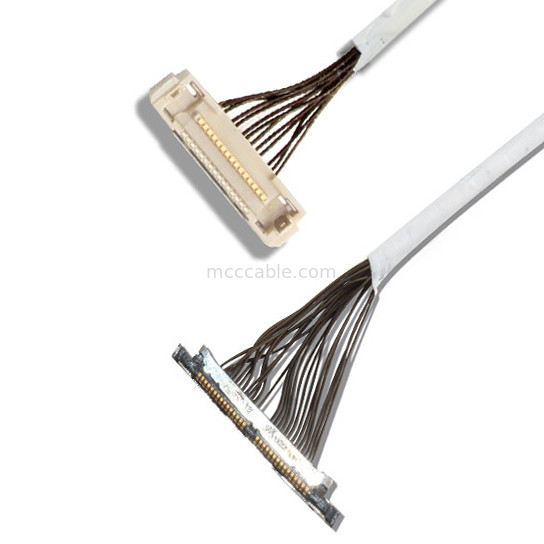 46 AWG 42 AWG Micro Coax Cable DF36 40P 0.4SD 150MM ความยาว ขั้วต่อจอแสดงผล lvds