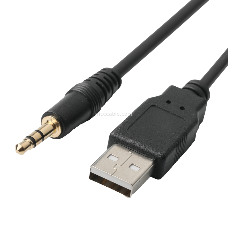 ISOBUS AUX ชายสายต่อแจ็ค 3.5 มม. สเตอริโอสำหรับ O แจ็คสาย USB Socket