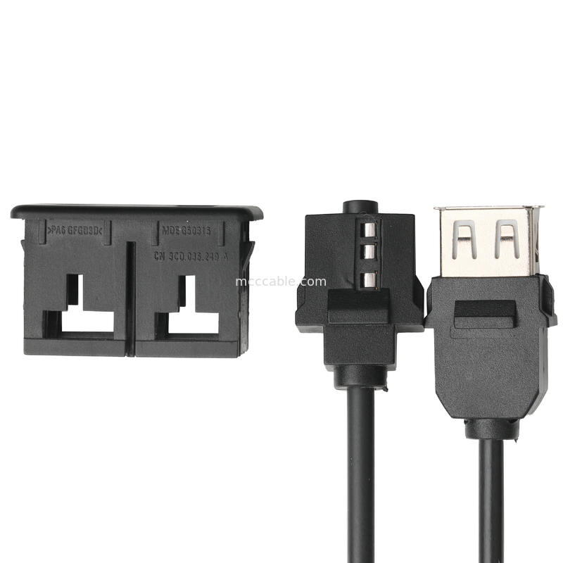 ISOBUS AUX ชายสายต่อแจ็ค 3.5 มม. สเตอริโอสำหรับ O แจ็คสาย USB Socket