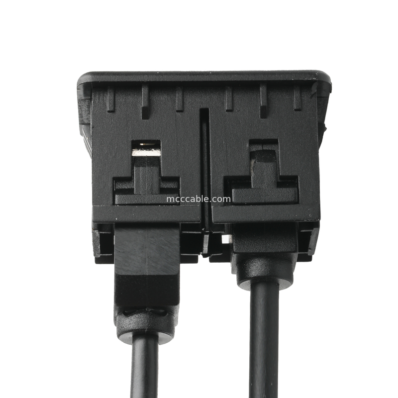 ISOBUS AUX ชายสายต่อแจ็ค 3.5 มม. สเตอริโอสำหรับ O แจ็คสาย USB Socket