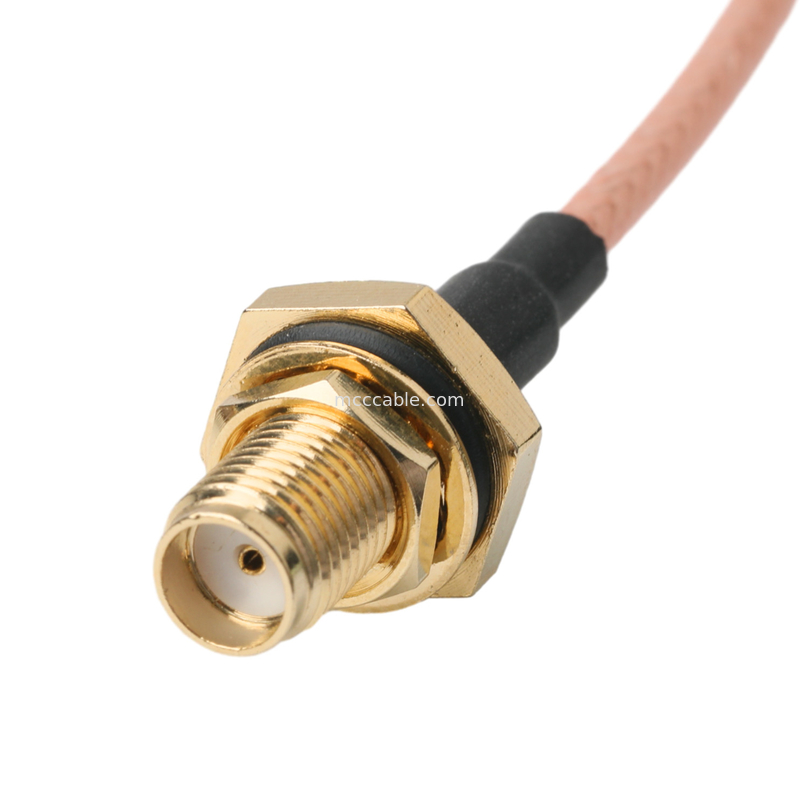 Oem / Odm Rg316 Cable Connector Sma หญิง Bulkhead Jack ไปยังชาย สูงตรง