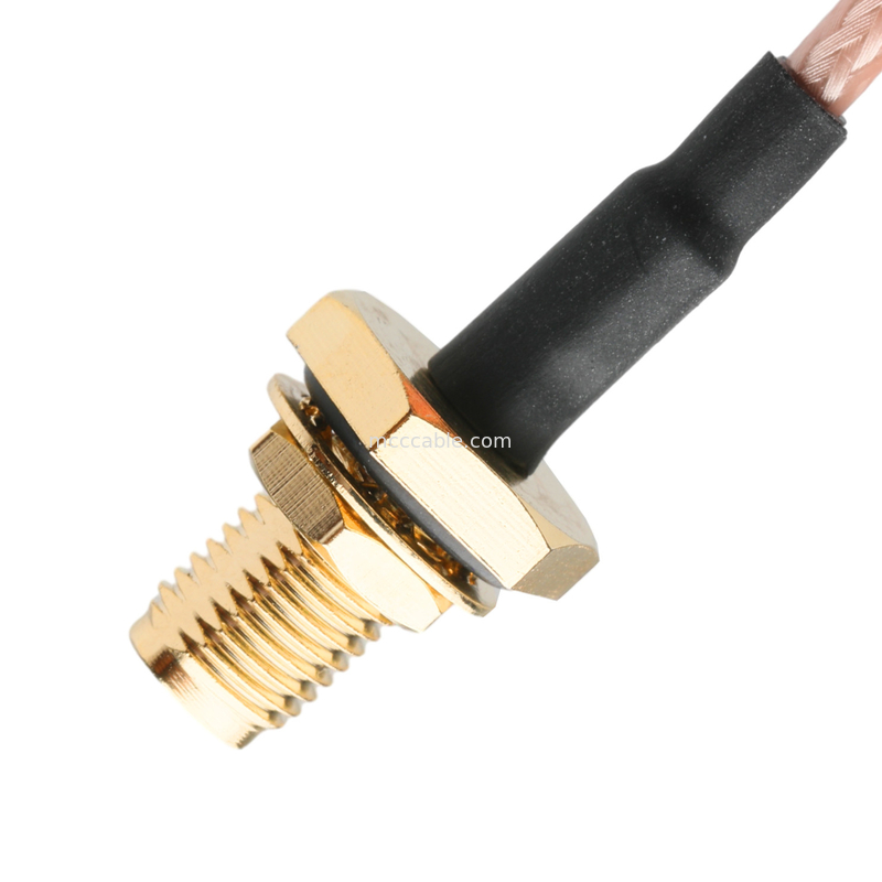 Oem / Odm Rg316 Cable Connector Sma หญิง Bulkhead Jack ไปยังชาย สูงตรง