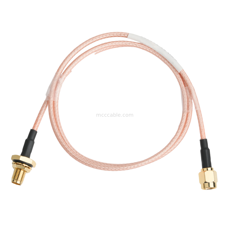 Oem / Odm Rg316 Cable Connector Sma หญิง Bulkhead Jack ไปยังชาย สูงตรง