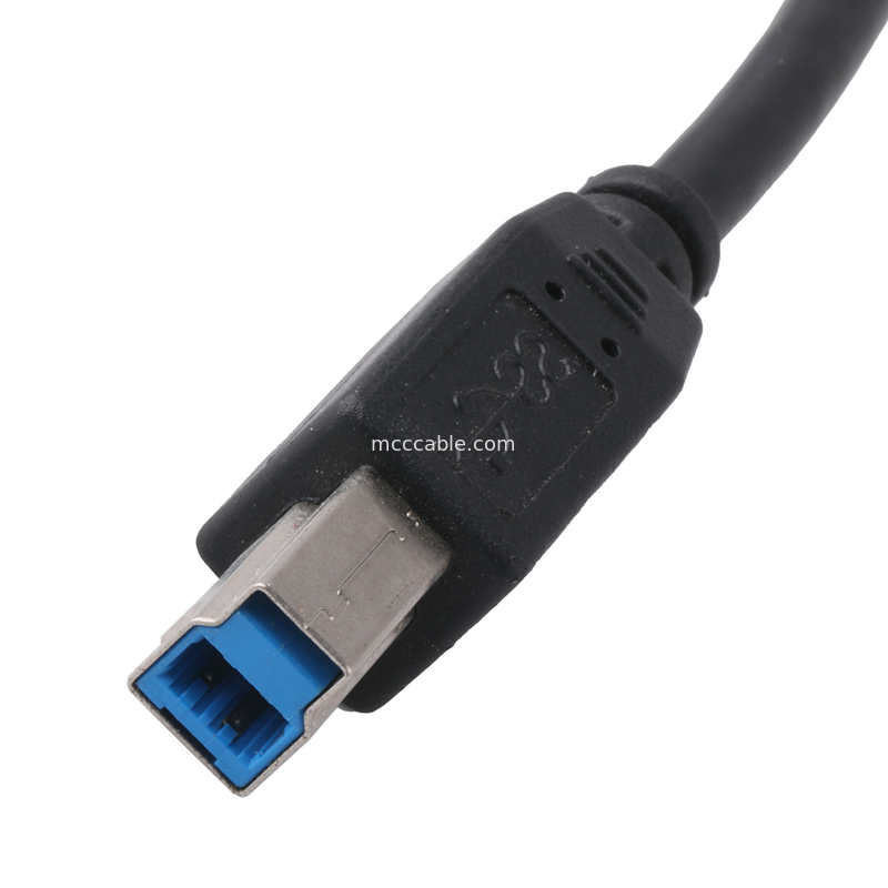 Plug And Play Printer Cable Connector Usb 3.0 B เพศชายไปยังเพศหญิง Usb3.0 Bm ไปยัง Bf
