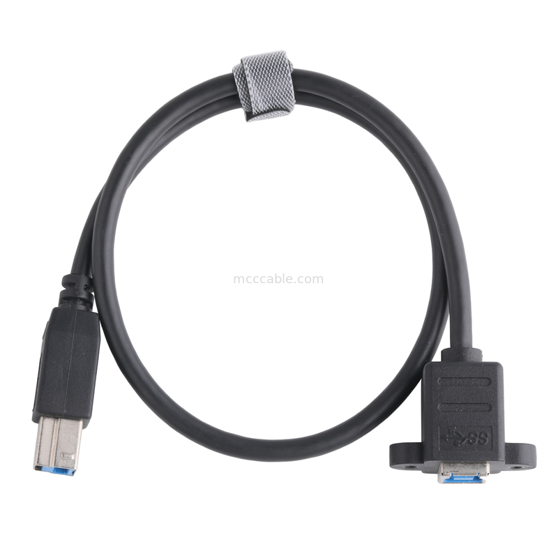 Plug And Play Printer Cable Connector Usb 3.0 B เพศชายไปยังเพศหญิง Usb3.0 Bm ไปยัง Bf