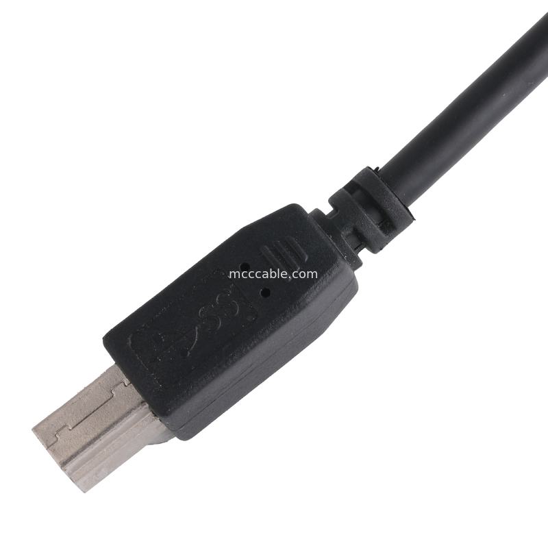 Plug And Play Printer Cable Connector Usb 3.0 B เพศชายไปยังเพศหญิง Usb3.0 Bm ไปยัง Bf