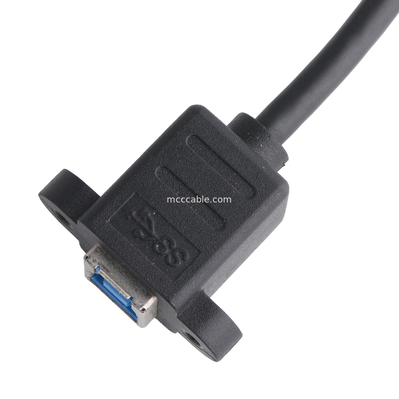 Plug And Play Printer Cable Connector Usb 3.0 B เพศชายไปยังเพศหญิง Usb3.0 Bm ไปยัง Bf