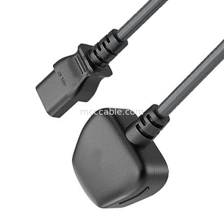 C13 To Uk Plug Power Cord Bs1363 18awg 250v ความยาว เหมาะสําหรับคอมพิวเตอร์, เครื่องพิมพ์และอุปกรณ์อื่น ๆ ส่วนใหญ่