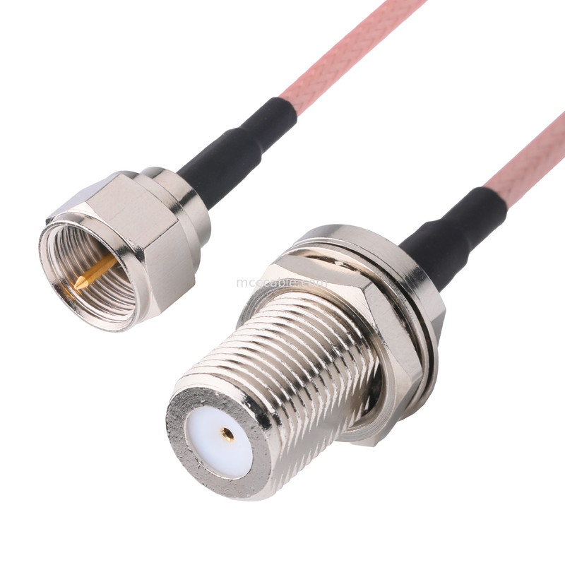 RG179 สายเคเบิลโคเอชเชียล 75 โอม TE 5415226-1 ถึง AMPHENOL CONNEX 222114-10 OEM/ODM