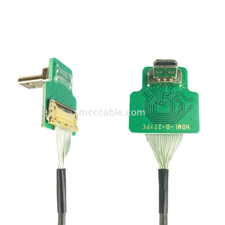 Micro HDMI Straight Head 20454-220-02 20455 20453 Micro HDMI-D-2 ไปยัง  OEM / ODM