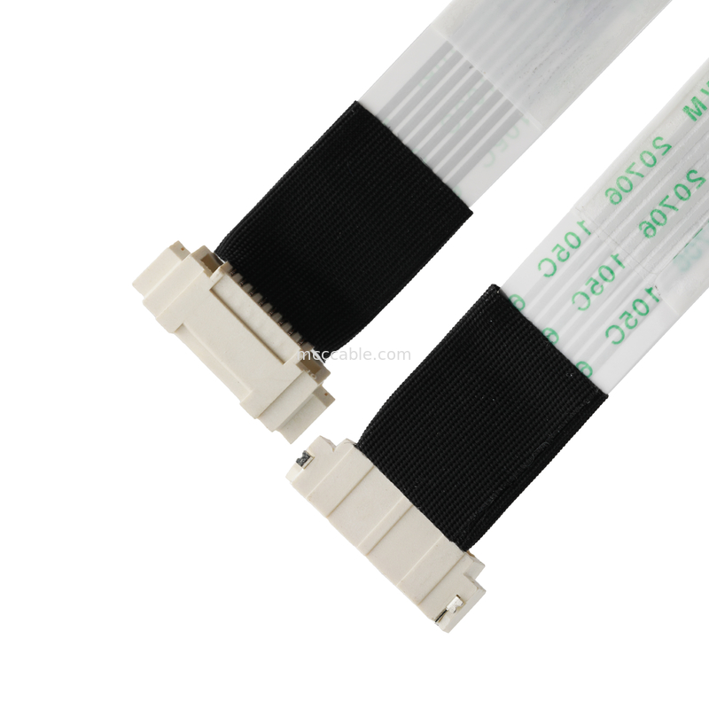 FFC/FPC IS100-L08T-C46-C สีดําสู่ HS100-L08N-N62 สีดํา LED FFC EXTENSION CABLE