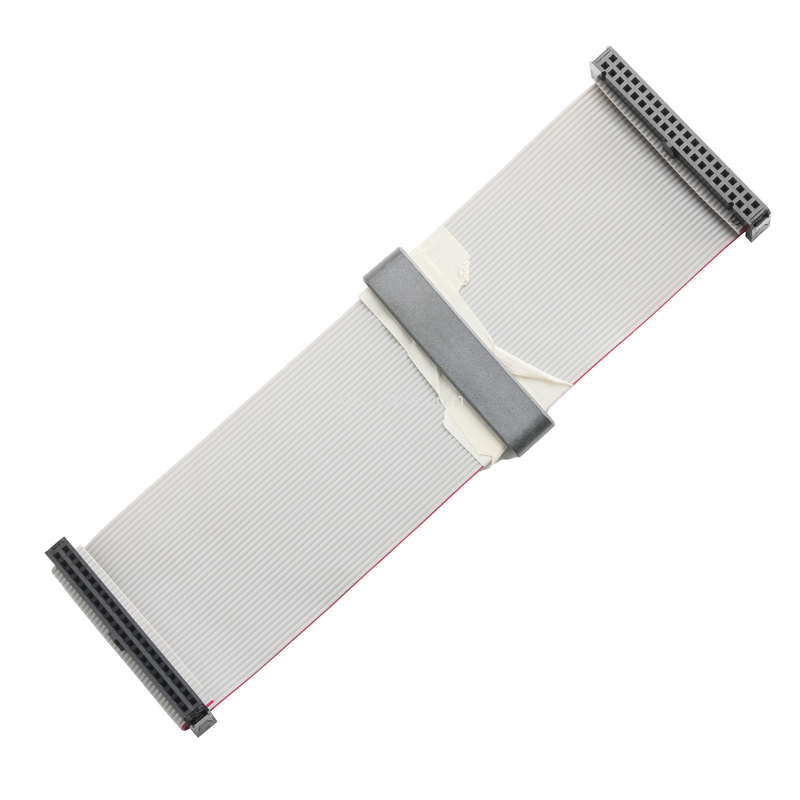 IDC FC-2*20P 40Pin 2.54 มิลลิเมตร pitch สีดํา PBT+G/F UL2651 28AWG Idc Flat Ribbon Cable 1.27 มิลลิเมตร Pitch OEM/ODM