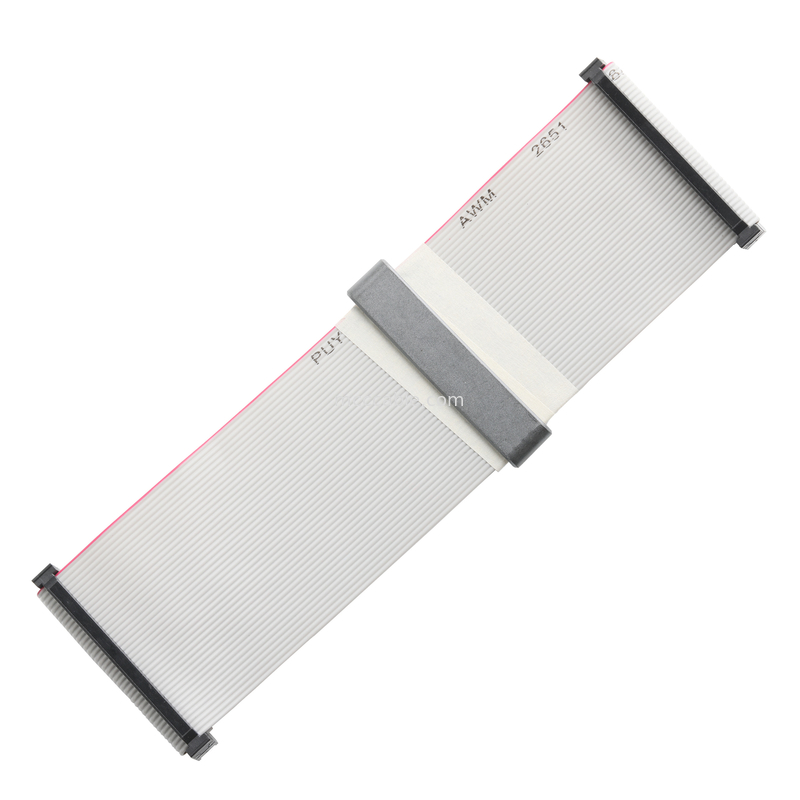 IDC FC-2*20P 40Pin 2.54 มิลลิเมตร pitch สีดํา PBT+G/F UL2651 28AWG Idc Flat Ribbon Cable 1.27 มิลลิเมตร Pitch OEM/ODM