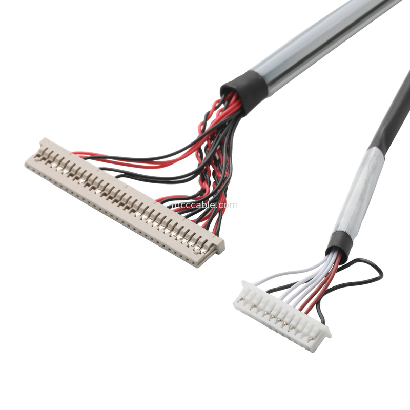 การประยุกต์ใช้ในอุตสาหกรรมรถยนต์ JAE FI-X30HL 30P ถึง DF14-30P และ MOLEX 51021-1200 12Pin เครื่องเชื่อมเคเบิลรวม OEM / ODM
