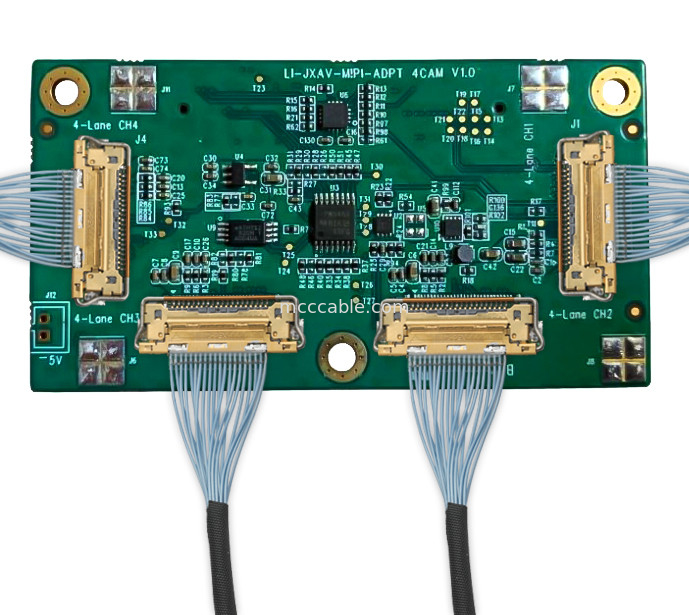 กล้องอุตสาหกรรม บอร์ด Drone LI-IMX290-MIPI 20525-030E-02 องค์ประกอบเชื่อม Micro Coaxial 20Gbps/ Lane