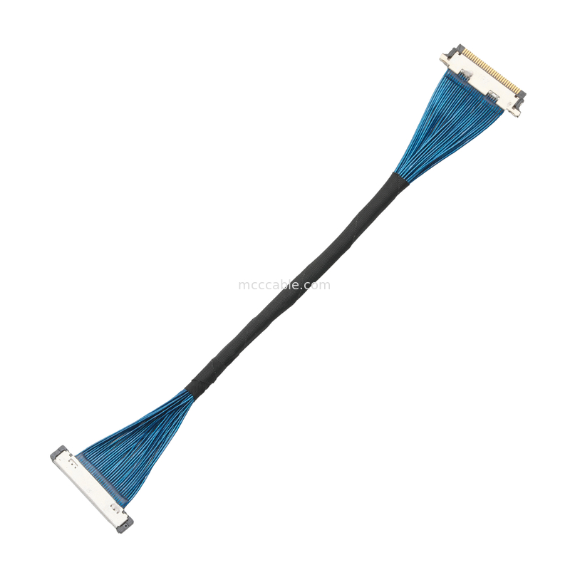 สายเคเบิลไมโครโคเอชชียล 20380 -R30T-06 ถึง 20345-30T-32R เครื่องเชื่อมสายเคเบิลโคเอชียล Pitch 0.4mm ROHS