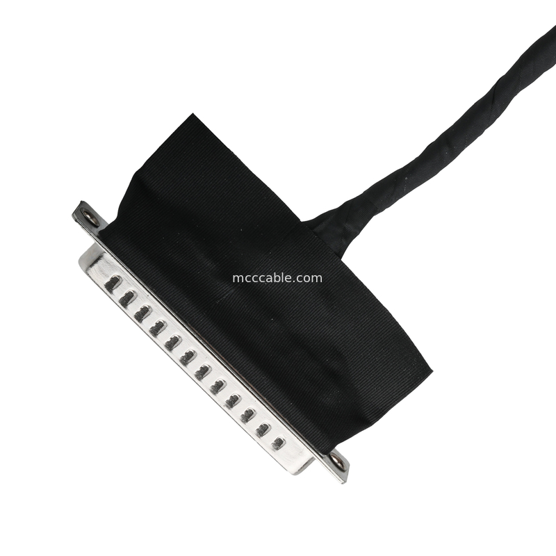 การประกอบเคเบิล LVDS D-SUB ชายไปยัง Molex 51021-0400 และ 20453-240T-01 เครื่องเชื่อมสาย