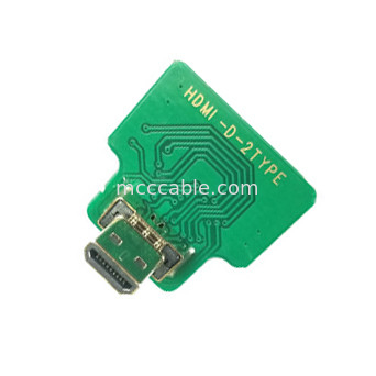 Micro HDMI Straight Head 20454-220-02 20455 20453 Micro HDMI-D-2 ไปยัง  OEM / ODM