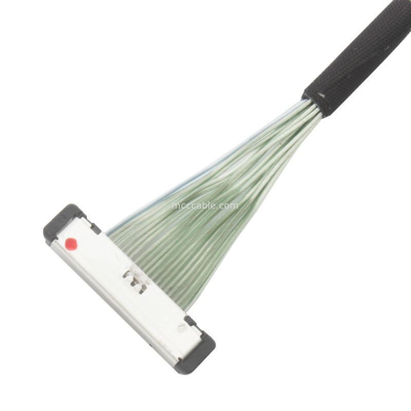 0.4mm Pitch 20380-R20T-06 สายเคเบิลไมโครโคเอชเชียล สายเชื่อม lvds 20P 0.4mm Pitch