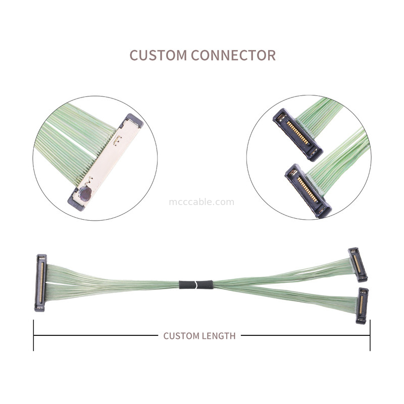 35P Micro Coaxial Cable 20380-035t-06 Lvds Connector 0.4mm มุมขวา