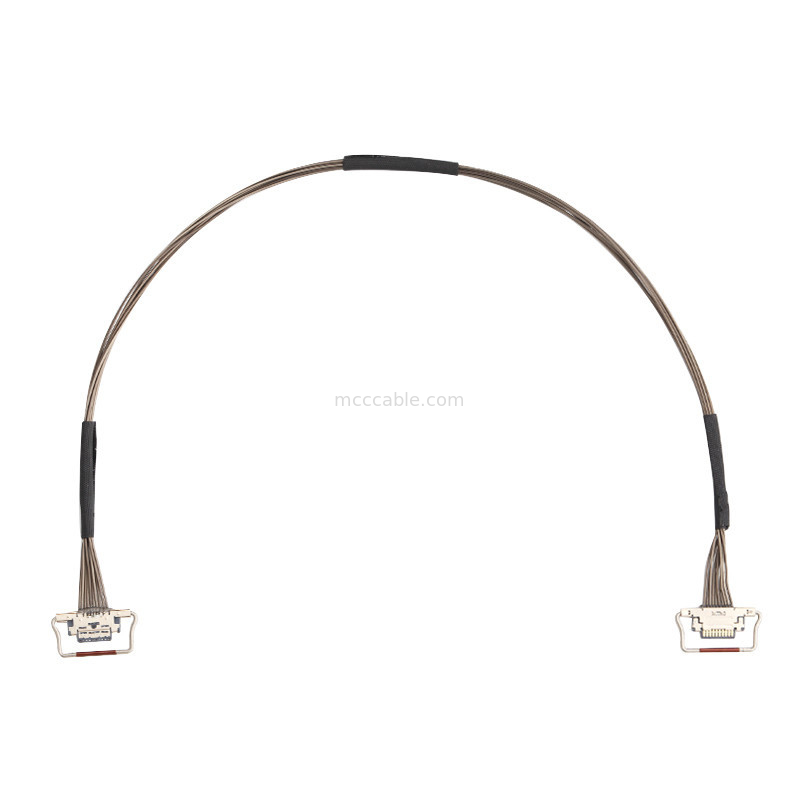 สายเคเบิลโคแอกเซียลไมโคร 10 พิน 0.4 มม. Pitch 20633-310T-01S Lvds สำหรับกล้องความร้อน