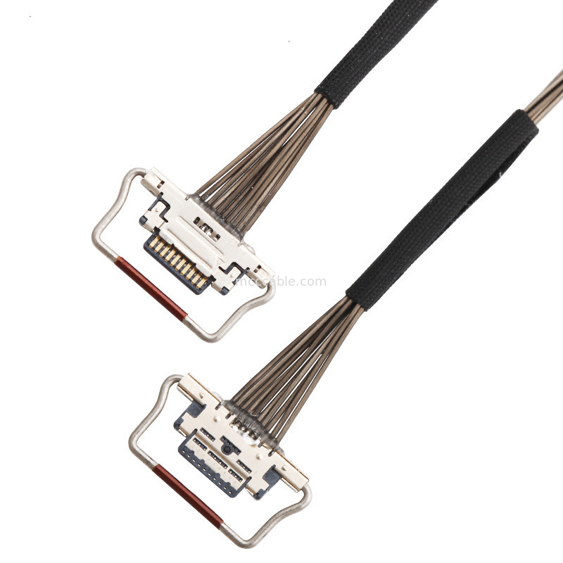 สายเคเบิลโคแอกเซียลไมโคร 10 พิน 0.4 มม. Pitch 20633-310T-01S Lvds สำหรับกล้องความร้อน