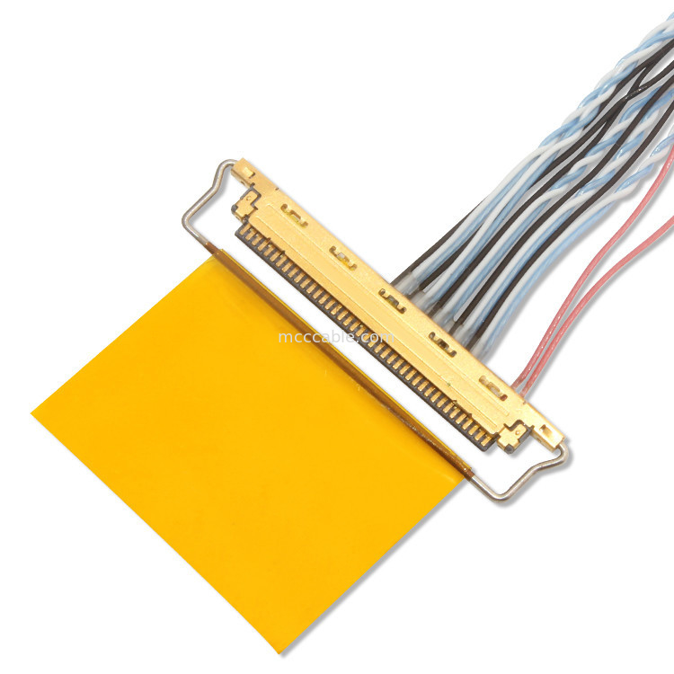 1.25 มิลลิเมตร 0.5 มิลลิเมตร Lvds สายเคเบิลโคเอชเชียล Df13 30ds 1.25 ถึง 20453-240T-03 0.5 มิลลิเมตร