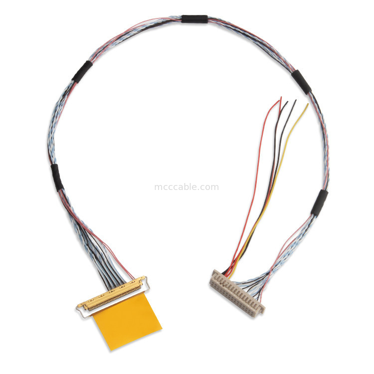 1.25 มิลลิเมตร 0.5 มิลลิเมตร Lvds สายเคเบิลโคเอชเชียล Df13 30ds 1.25 ถึง 20453-240T-03 0.5 มิลลิเมตร