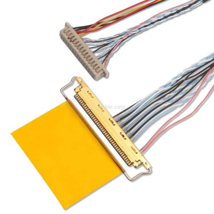1.25 มิลลิเมตร 0.5 มิลลิเมตร Lvds สายเคเบิลโคเอชเชียล Df13 30ds 1.25 ถึง 20453-240T-03 0.5 มิลลิเมตร