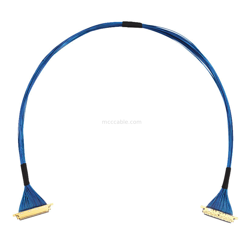 Micro Coaxial 20453-230T-03 ถึง 20453-230T-03 Lvds Edp การประกอบเคเบิล 0.5mm Pitch