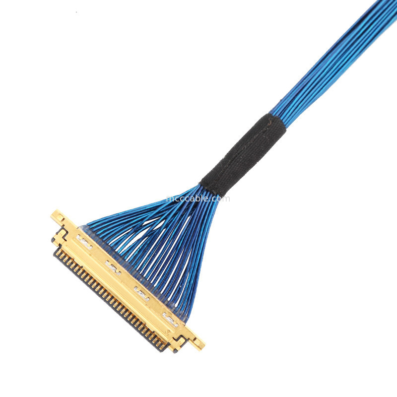 Micro Coaxial 20453-230T-03 ถึง 20453-230T-03 Lvds Edp การประกอบเคเบิล 0.5mm Pitch