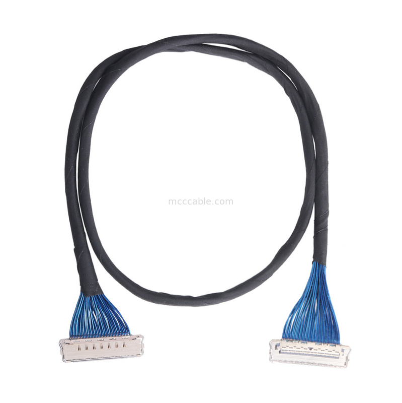 IDC CABLE 20679 20729 ซีรีส์ 20679-050T-01 50P 0.4 มิลลิเมตร Pitch Horizontal Mating มินิเอชชั่นเคเบิลโคเอชเชียล