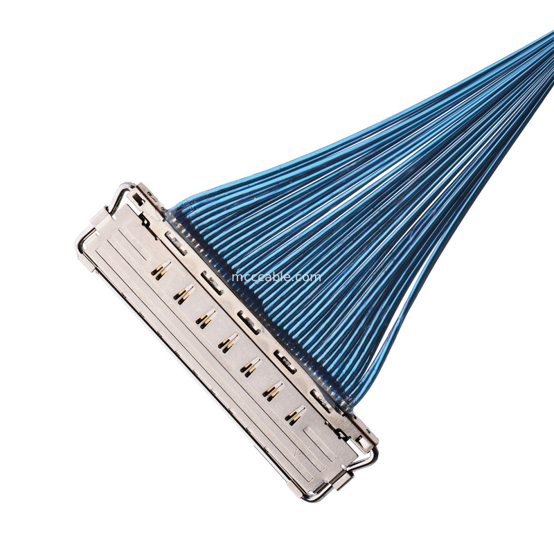 IDC CABLE 20679 20729 ซีรีส์ 20679-050T-01 50P 0.4 มิลลิเมตร Pitch Horizontal Mating มินิเอชชั่นเคเบิลโคเอชเชียล