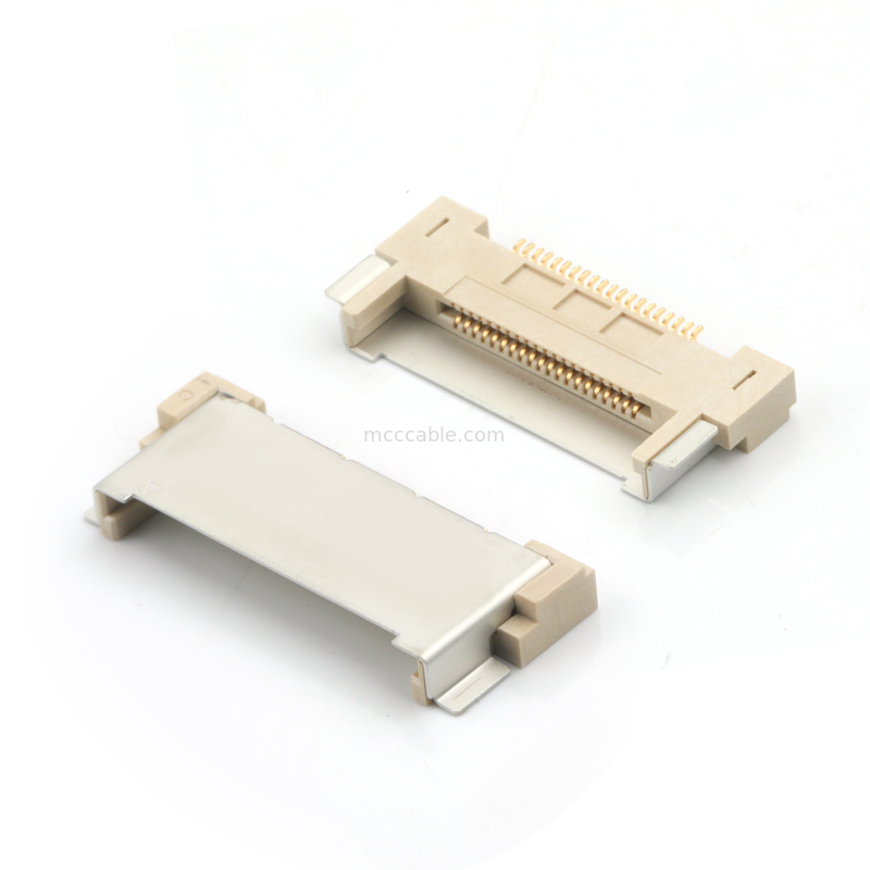 สาย LVDS 20143-020E-20F เครื่องเชื่อมสายสายอากาศแบบไมโครโคเอชชียล 0.5mm Pitch For Electronic Equipment