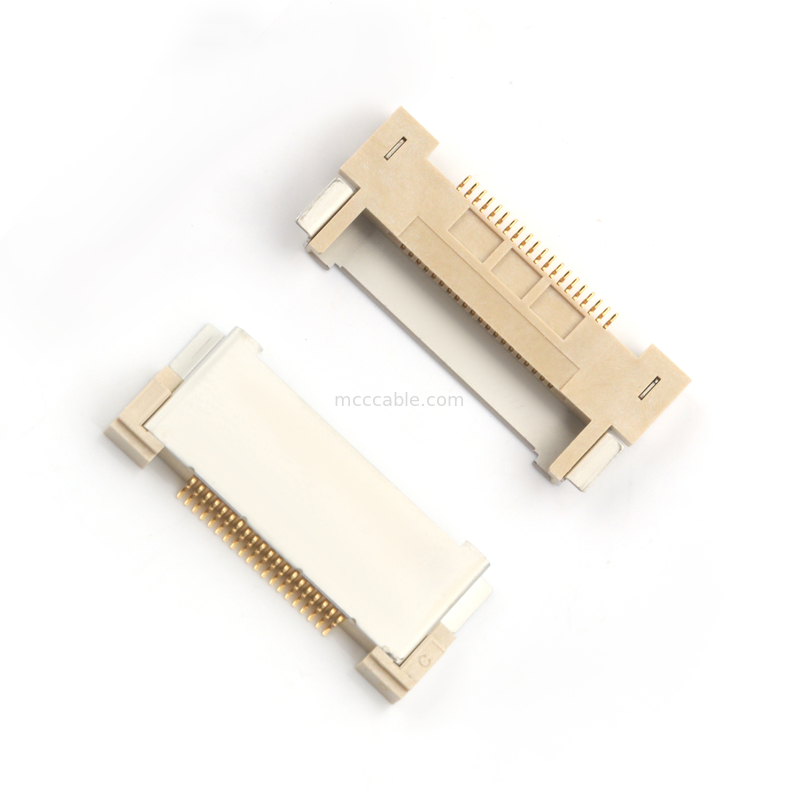 สาย LVDS 20143-020E-20F เครื่องเชื่อมสายสายอากาศแบบไมโครโคเอชชียล 0.5mm Pitch For Electronic Equipment