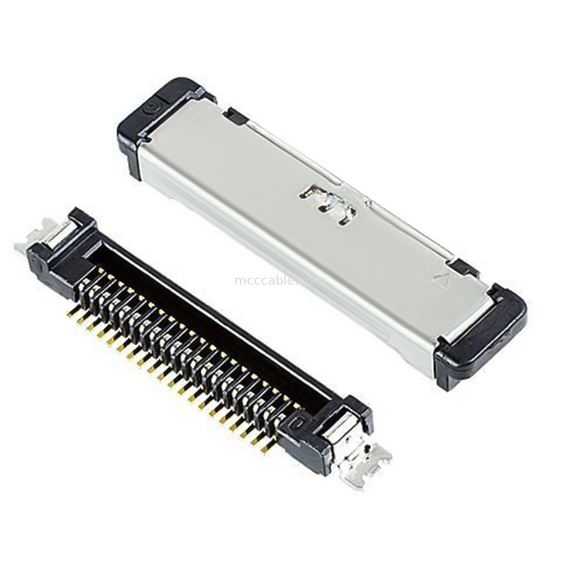 SS 20380-R20T-06 Receptacle Plug ตัวเชื่อมต่อสายเคเบิลไมโครโคแอกเซียล lvds สายเคเบิลตัวเชื่อมต่อ 20 พิน
